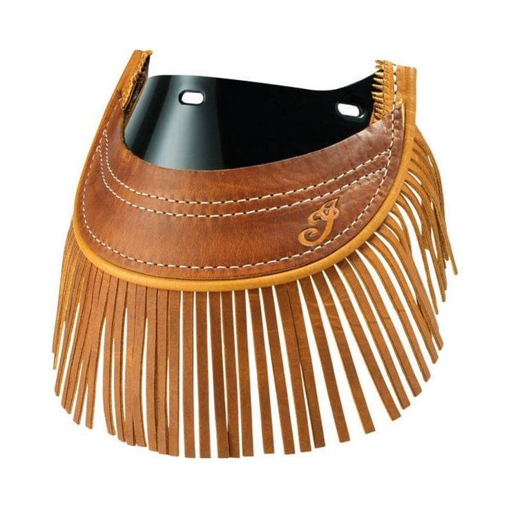 Indian Heritage Leather Front Mud Flap With Fringe